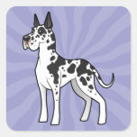Cartoon Great Dane (cropped) Square Sticker