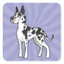 Cartoon Great Dane (cropped) Square Sticker