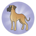 Cartoon Great Dane Sticker