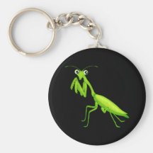 Cartoon Green Praying Mantis Keychain