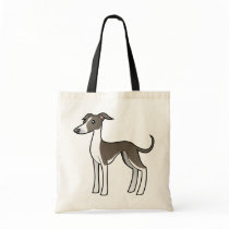 Cartoon Greyhound / Whippet / Italian Greyhound Tote Bag
