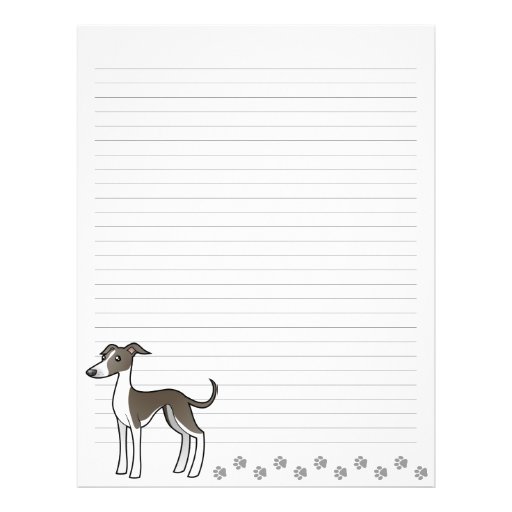 Cartoon Greyhound / Whippet / Italian Greyhound Letterhead Design