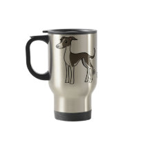 Cartoon Greyhound / Whippet / Italian Greyhound Mugs