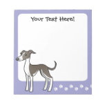 Cartoon Greyhound / Whippet / Italian Greyhound Notepads