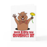 Cartoon Groundhog Greeting Cards