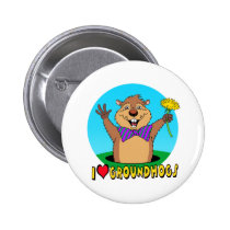 Cartoon Groundhog buttons