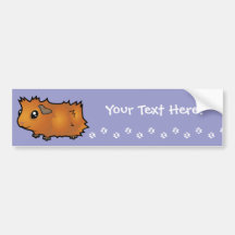 Cartoon Guinea Pig (scruffy) Bumper Sticker