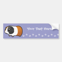 Cartoon Guinea Pig (smooth hair) Bumper Stickers