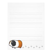 Cartoon Guinea Pig (smooth hair) Letterhead Template