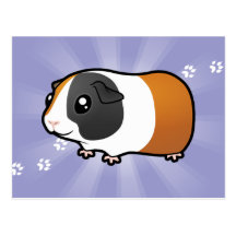 Cartoon Guinea Pig (smooth hair) Post Cards
