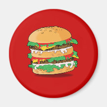 Cartoon Hamburger Magnet