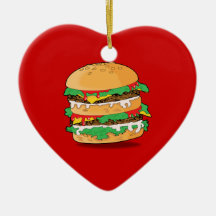 Cartoon Hamburger Ornament