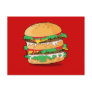 Cartoon Hamburger Postcard