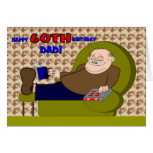 Cartoon Happy Sixtieth Birthday Dad Card
