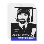 Cartoon Head Insert Graduation Party Invitation