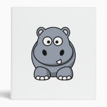 Cartoon Hippo Binder