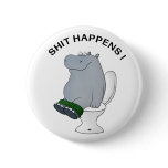 cartoon hippo pinback buttons