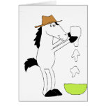 Cartoon Horse With Ranch Dressing Cards