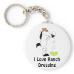 Cartoon Horse With Ranch Dressing Key Chains