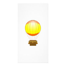 Cartoon Hot Air Ballon Photo Card