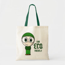 Cartoon - I am ECO friendly tote bag.