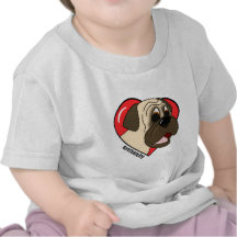 Cartoon I Love my Bullmastiff T-Shirt
