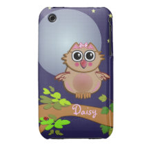 Cartoon iPhone 3 case Baby Owl's first flight