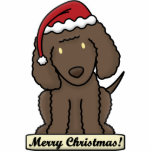 Cartoon Irish Water Spaniel Christmas Ornament photo sculptures