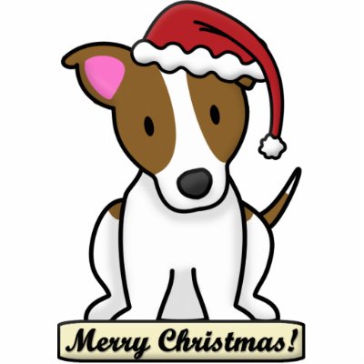 Cartoon Jack Russell Terrier Christmas Ornament Acrylic Cut Outs by MenagerieMayhem