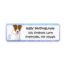 Cartoon Jack Russell Terrier Custom Return Address Label