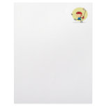 cartoon kid playing ice hockey design customized letterhead