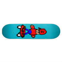 Cartoon Kid Skateboarding Skateboard