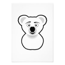 Cartoon Koala Bear Personalized Invitation