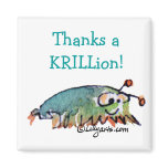 Cartoon Krill Thank You Gift Magnet
