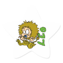 Cartoon Leo Star Stickers