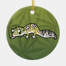Cartoon Leopard Gecko Ornament