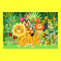 Cartoon Liger and Friends poster posters