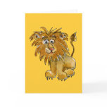 Cartoon Lion Greeting Card