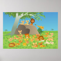 Cartoon Lion Pride custom print