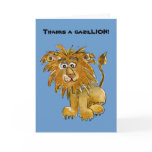 Cartoon Lion Thank You Cards
