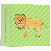 Cartoon Lion. Vinyl Binders