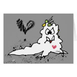 Cartoon Love Slug Monster Greeting Cards