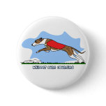 Cartoon Lure Coursing Whippet buttons