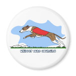 Cartoon Lure Coursing Whippet Refrigerator Magnets