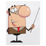 cartoon male teacher character flyers