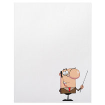 cartoon male teacher character letterhead