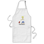Cartoon Man With BBQ Grill Aprons
