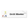 Cartoon Man With BBQ Grill Bumper Sticker