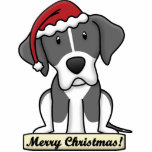 Cartoon Mantle Great Dane Christmas Ornament