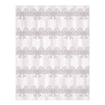 Cartoon Mauve Gift Bows Custom Letterhead